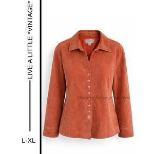 MSRP: $228 | ✨VINTAGE Live a Little Suede Leather Jacket Size L-XL✨SAME DAY SHIP